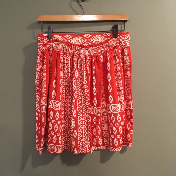 SOLD|Angie Boho Print Red & White Festival Size XL - Picture 3 of 4